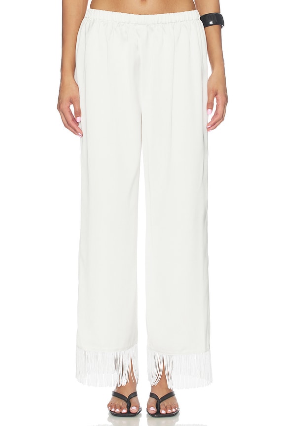 view 2 of 7 Blair Fringe Pants in White