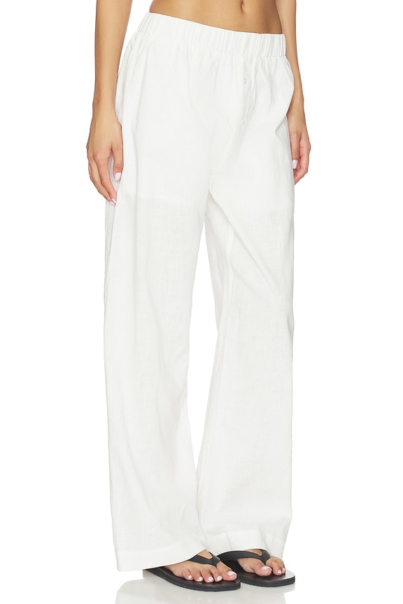 view 2 of 6 Linen Relaxed Pants in White