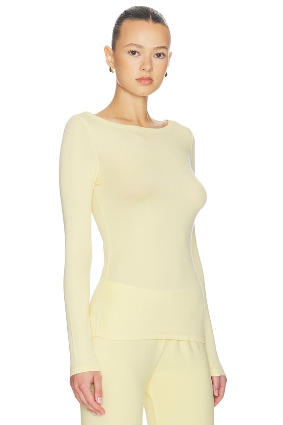 view 2 of 4 LANE 보트넥 탑 in Butter