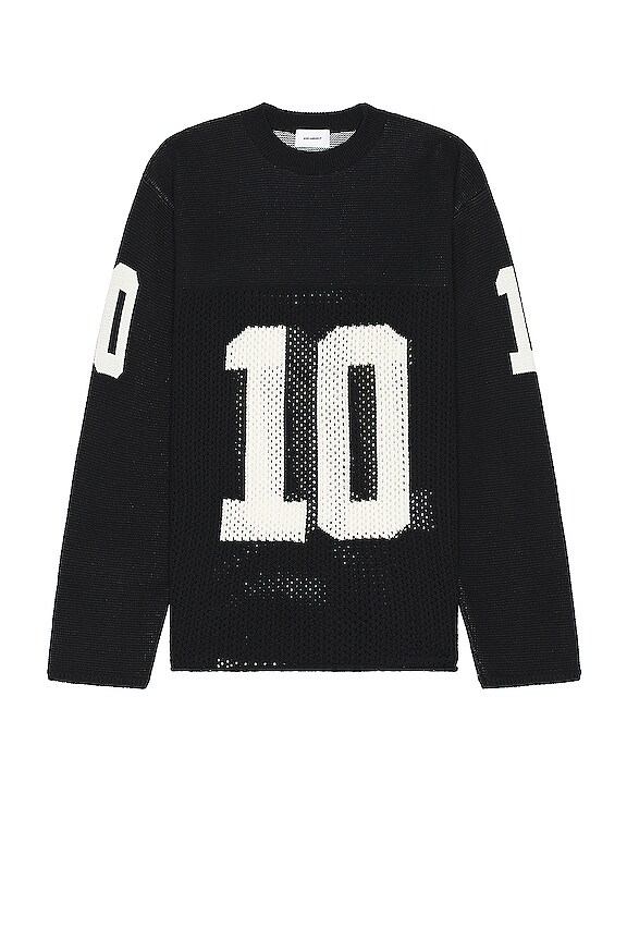 view 2 of 3 Knit Mesh Long Sleeve Jersey in Black