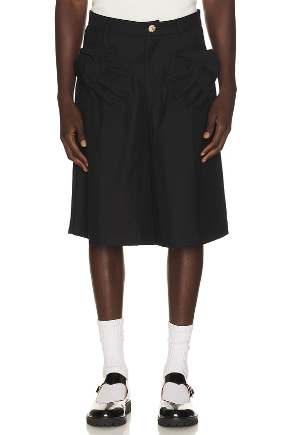 view 2 of 5 SHORT LONG GLOVE in Black