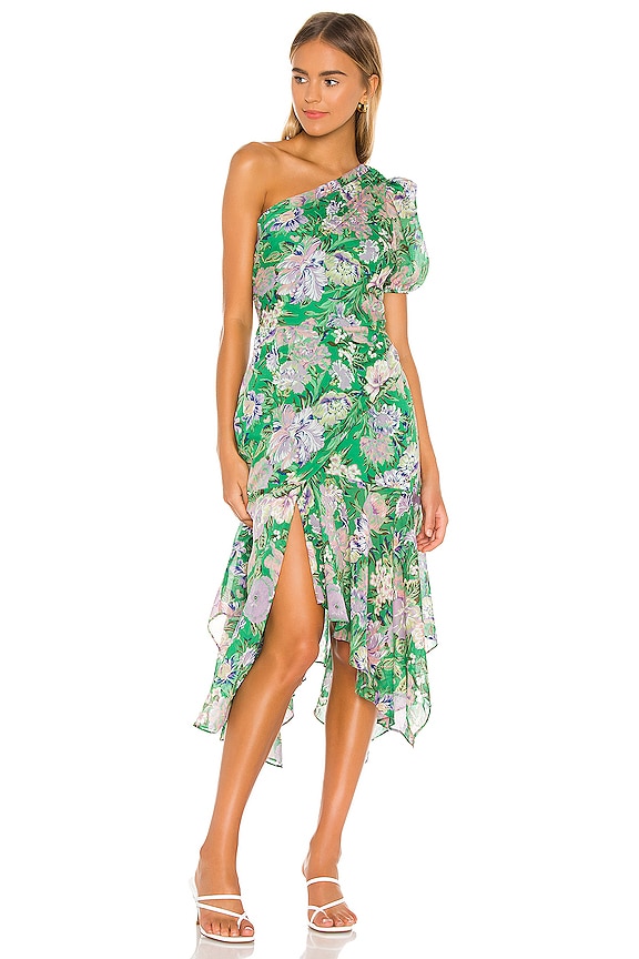 ASTR the Label Santorini Dress in Green Lilac Multi Floral | REVOLVE