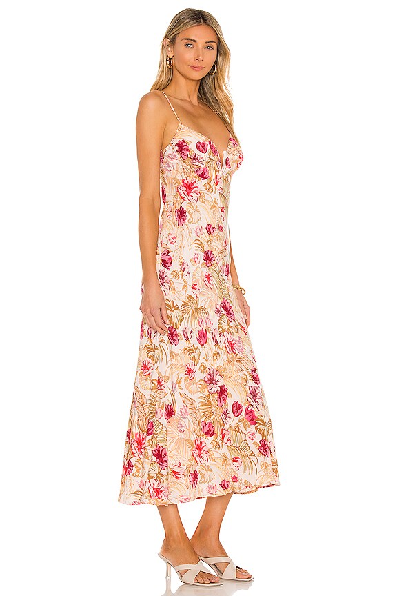 view 2 of 3 Coralie Dress in Rose Olive Tropical
