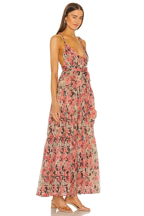 view 2 of 4 ROBE EARTHA in Taupe Pink Floral