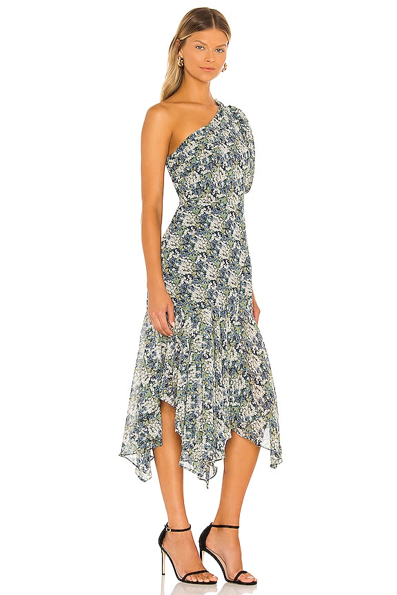 view 2 of 3 VESTIDO SANTORINI in Blue Green Floral