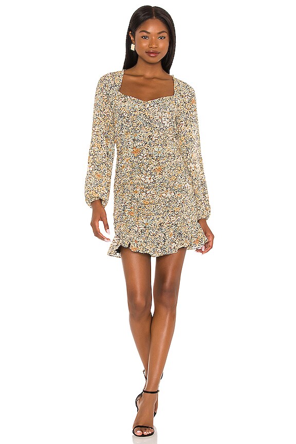 view 1 of 4 Marcella Dress in Black & Yellow Floral