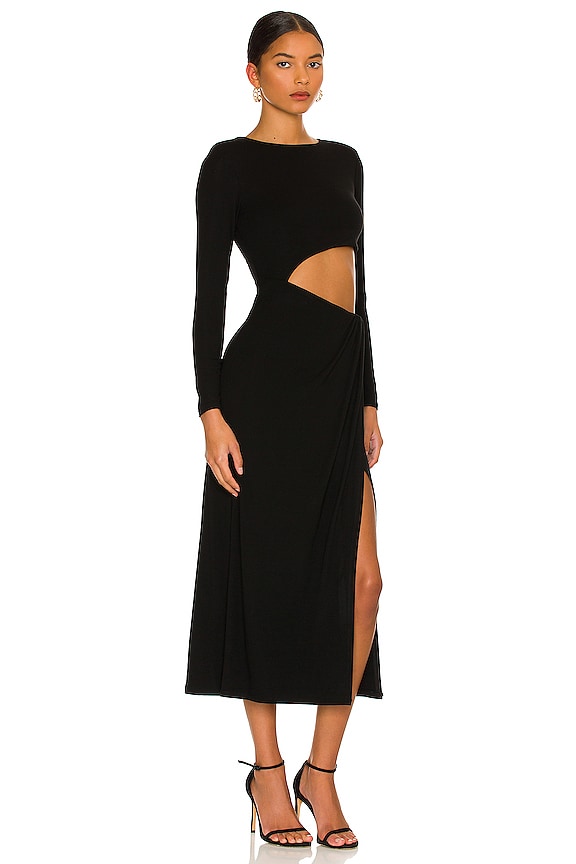 view 2 of 3 Cut Out Midi Dress in Black