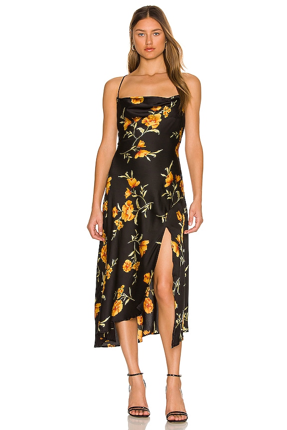 view 1 of 3 Gaia Dress in Black & Gold Floral