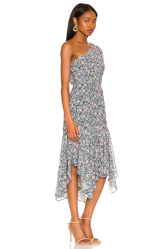 view 2 of 3 Santorini Dress in Blue & Peach Multi Floral