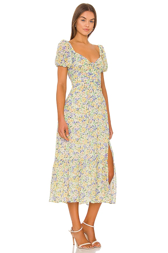 view 2 of 3 Irma Dress in Yellow Green Floral