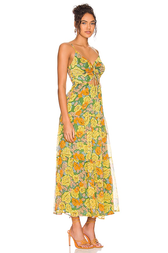 view 2 of 3 VESTIDO BRANDY in Yellow Multi Floral