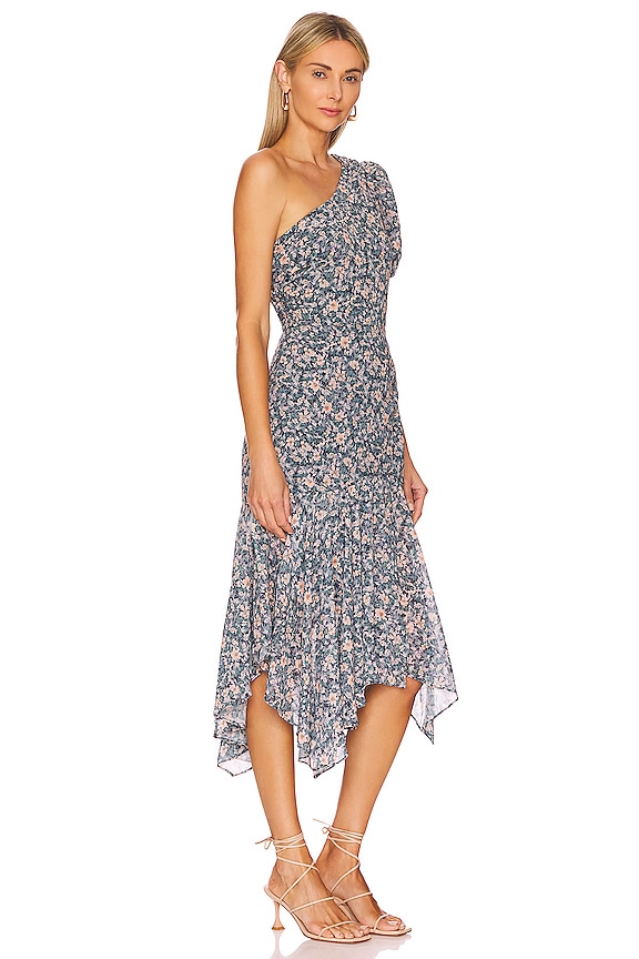 view 2 of 3 Santorini Dress in Blue & Peach Multi Floral