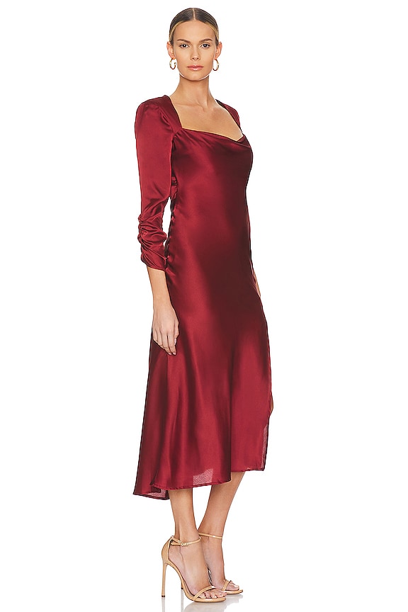 view 2 of 3 Gracie Dress in Merlot