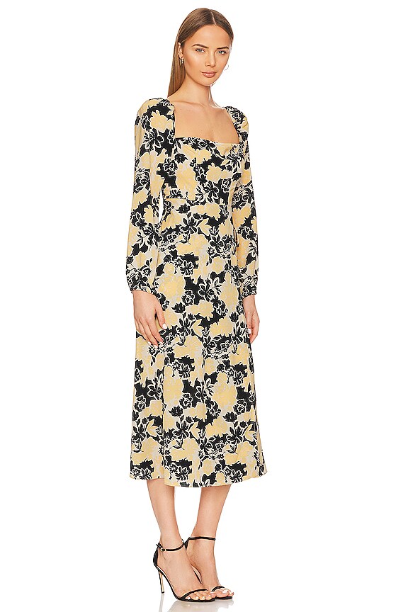 view 2 of 3 ROBE HAYDEN in Black & Yellow Floral