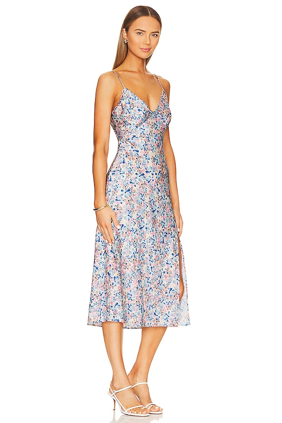 view 2 of 3 ROBE FLORENTINA in Blue & Pink Floral