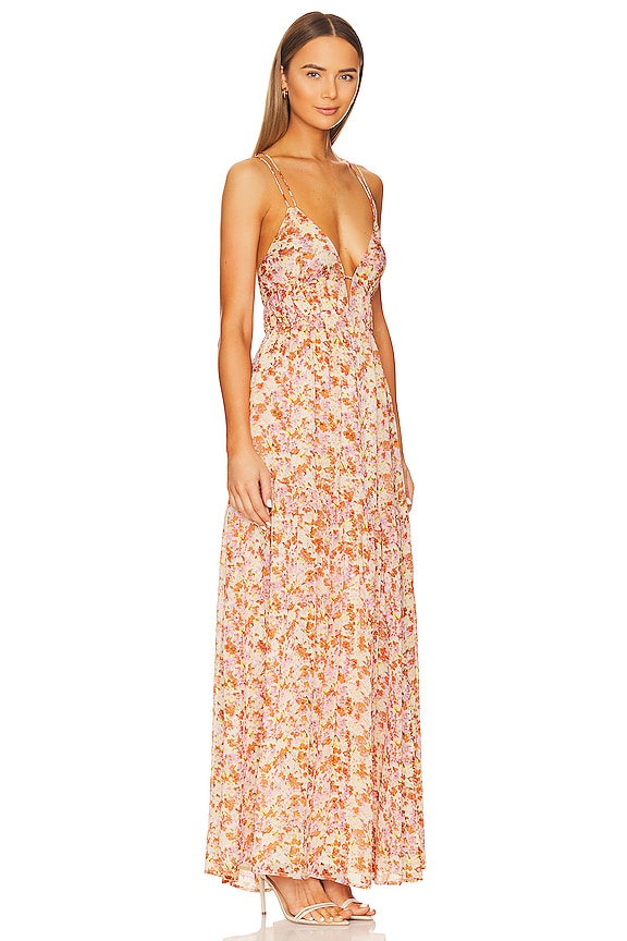 view 2 of 3 RYLIANA ドレス in Rust & Lilac Floral