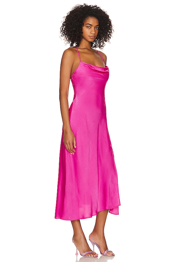 view 2 of 3 Gaia Dress in Bright Fuchsia