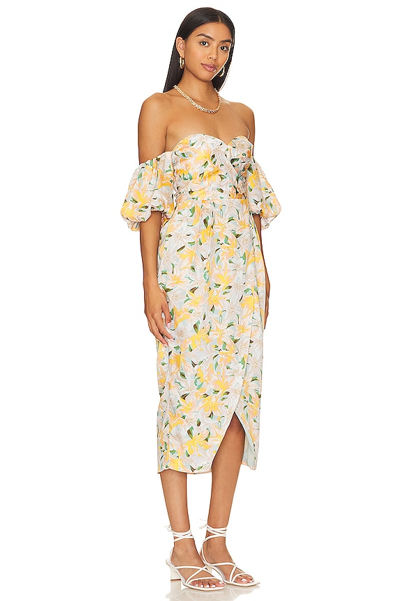 view 2 of 3 Zurina Dress in Blue Apricot Floral