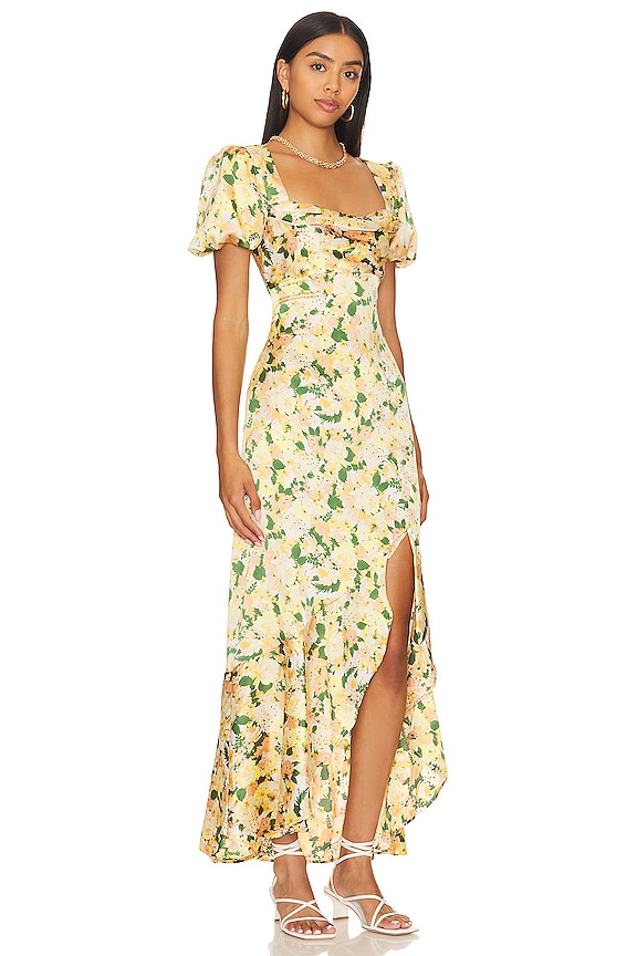 view 2 of 3 VESTIDO DAYANARA in Green & Yellow Floral