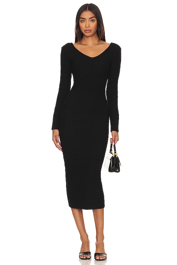 view 2 of 3 ВЯЗАНОЕ ПЛАТЬЕ REGINA in Black