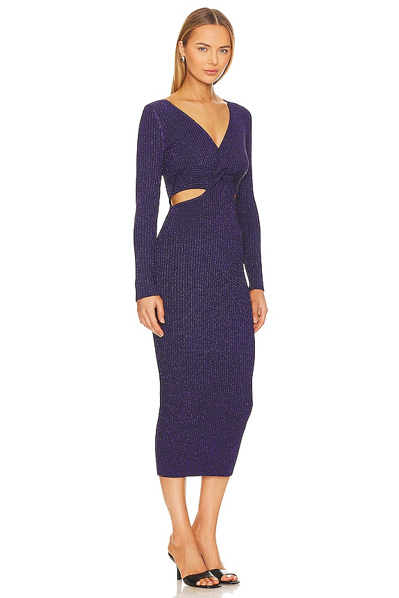 view 2 of 4 RIYA 스웨터 원피스 in Metallic Blue