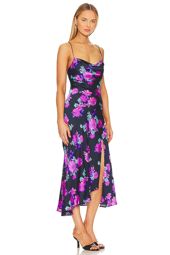 view 2 of 3 VESTIDO LENCERO GAIA in Purple Floral Multi