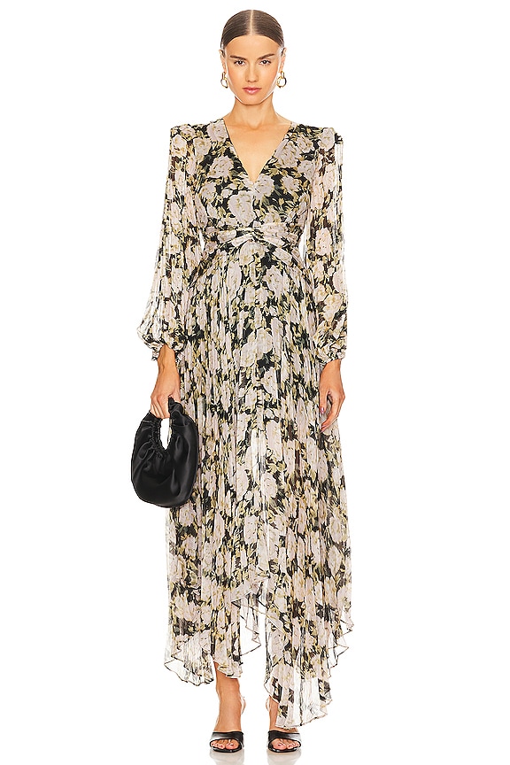 ASTR the Label Ayana Dress in Cream Black Floral | REVOLVE