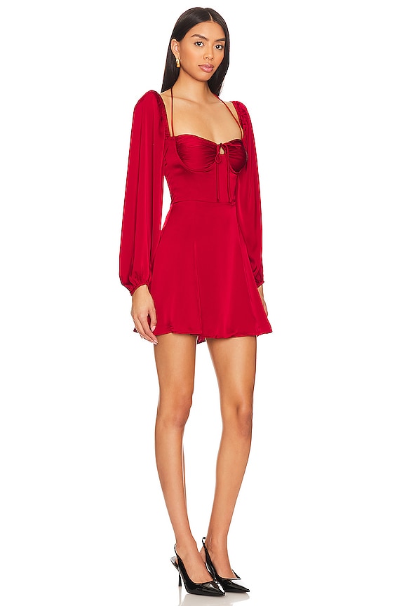 view 2 of 3 ROBE COURTE VIVIAN in Deep Red