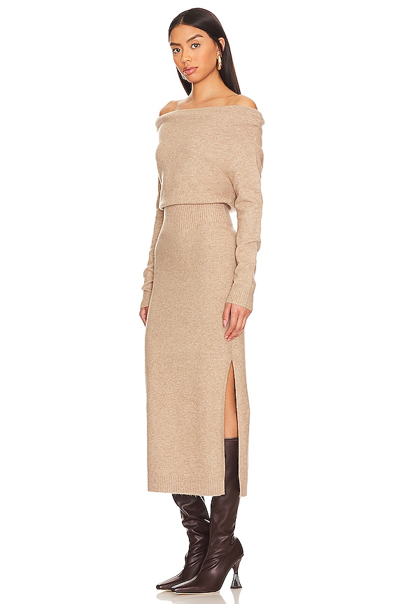 view 2 of 3 Cora Sweater Dress in Taupe
