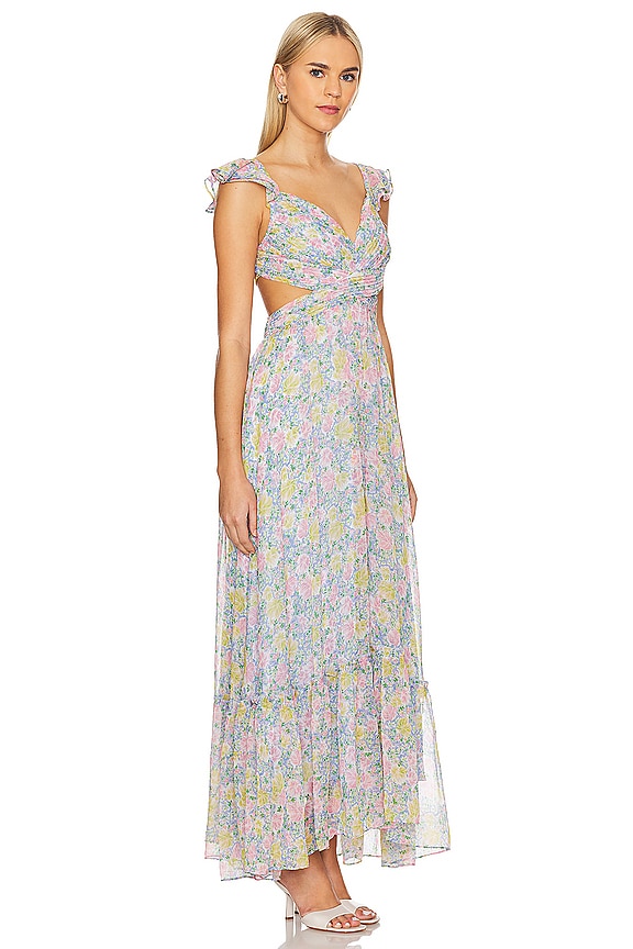 view 2 of 4 Primrose Dress in Blue Pink Floral