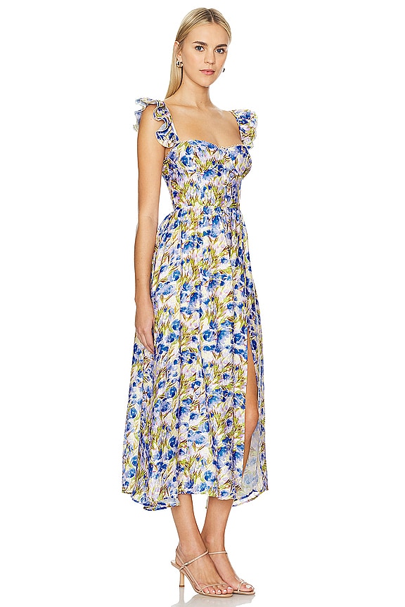 view 2 of 3 Wedelia Dress in Yellow Blue Floral