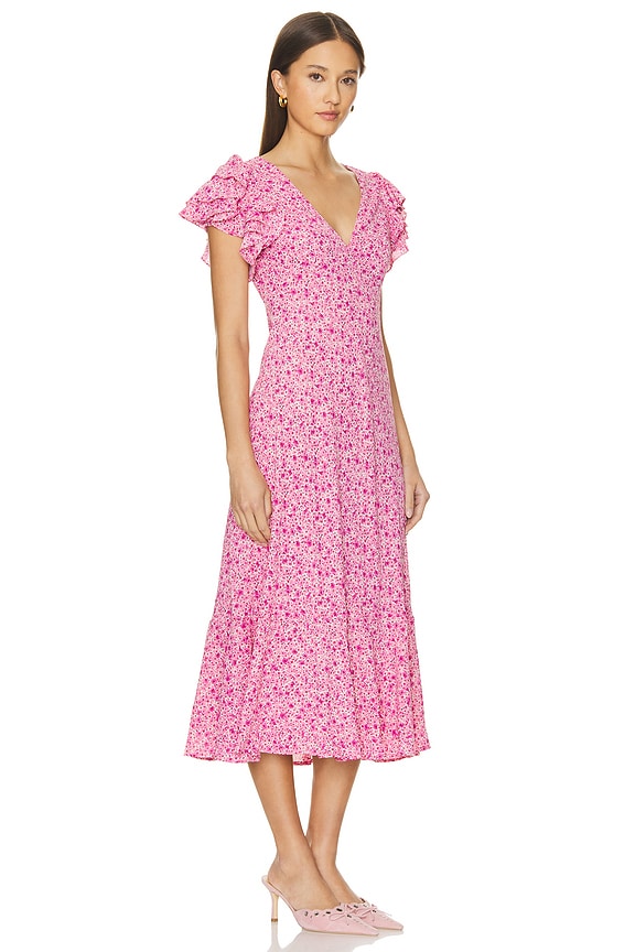 view 2 of 4 Celestine Dress in Fuchsia Daisy