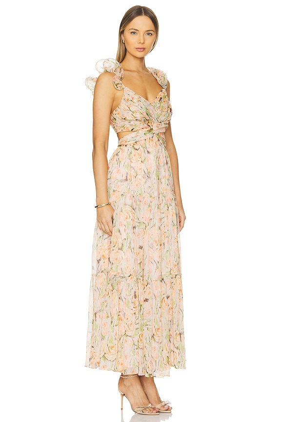 view 2 of 3 Fritillaria Dress in Coral Floral