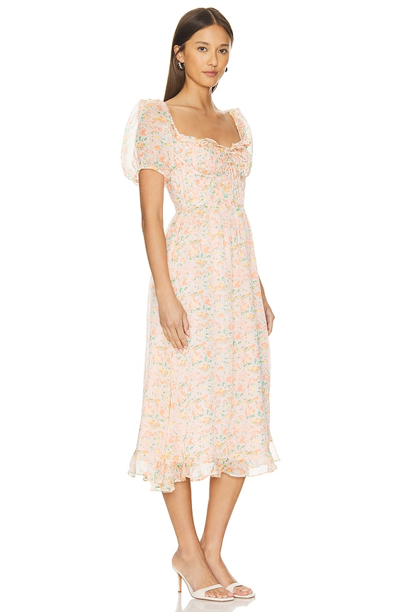 view 2 of 3 Lunaria Dress in Orange Green Floral