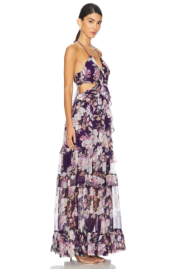 view 2 of 3 Kitsune Dress in Purple Floral