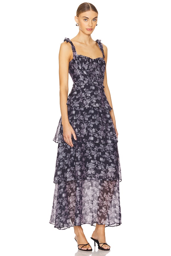 view 2 of 3 VESTIDO MELLORIE in Navy & Grey Floral
