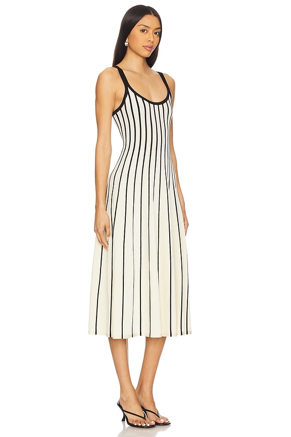 view 2 of 3 Irecia Sweater Dress in Stripe Black Cream