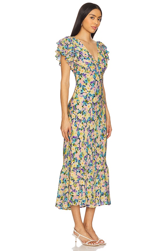 view 2 of 4 Celestine Dress in Blue Yellow Ditsy