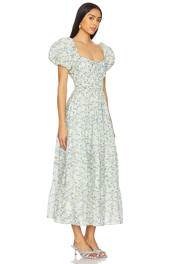view 2 of 4 Florentina Dress in Cream Blue Floral