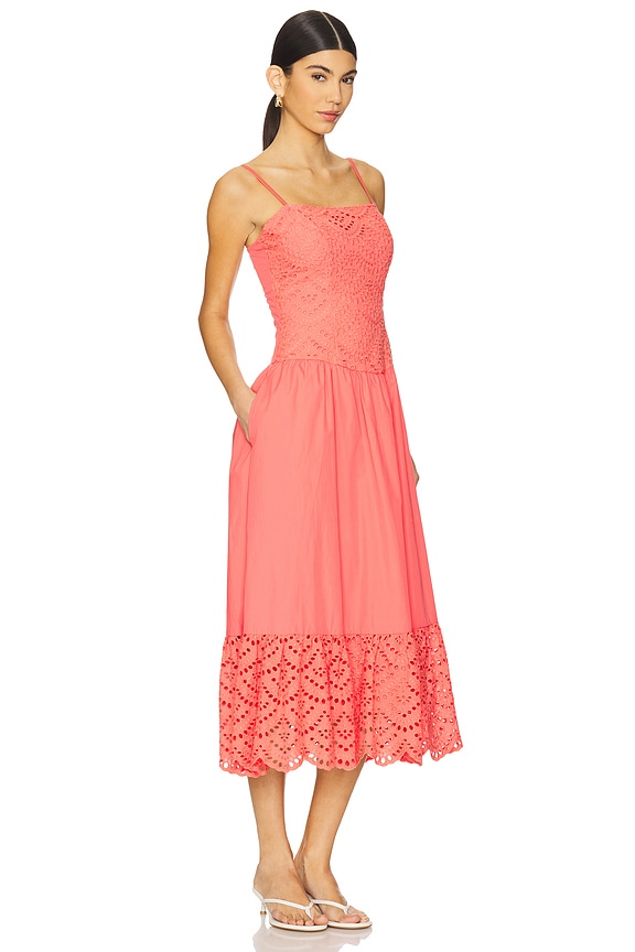 view 2 of 3 Nathalia Dress in Coral