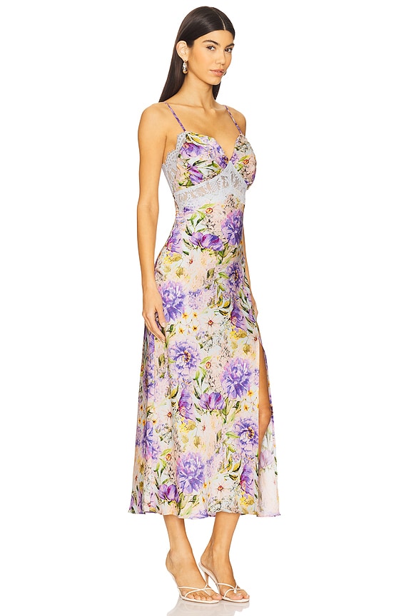 view 2 of 3 Ivanna Dress in Purple Multi Floral