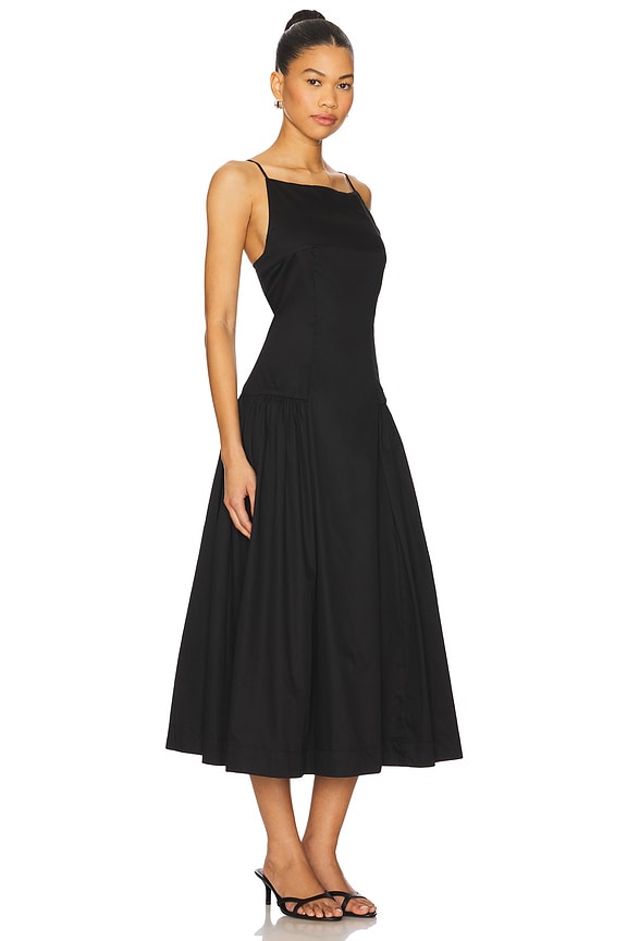 view 2 of 3 Drop Waist High Neck Dress in Black