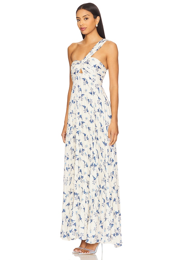 view 2 of 3 Rasya Dress in White Blue Floral