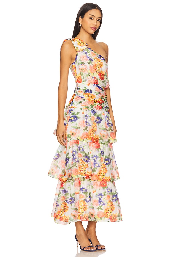 view 2 of 3 Natali Dress in White Coral Floral
