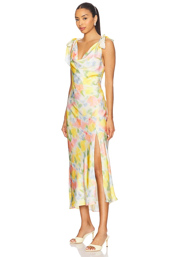 view 2 of 3 Allexina Dress in Yellow Watercolor