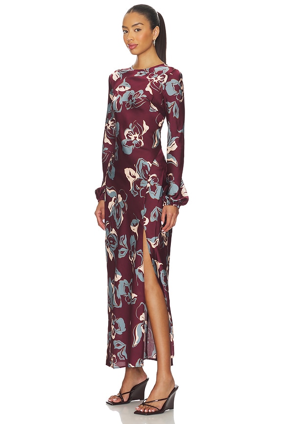 view 2 of 3 Elyse Dress in Wine Floral