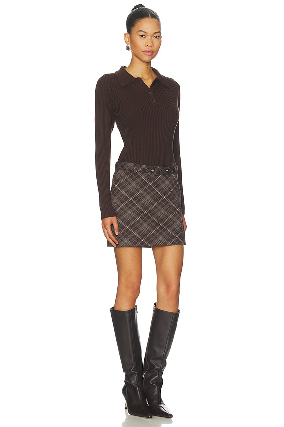 view 2 of 3 Baylie Media Dress in Brown