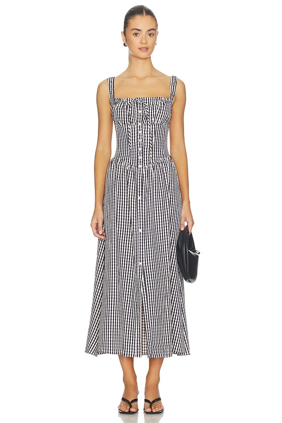 view 1 of 4 Temperance Dress in Black Gingham