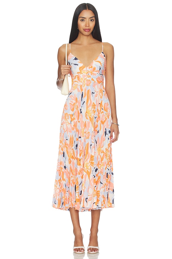 view 1 of 4 VESTIDO BLYTHE in Orange Blue Floral