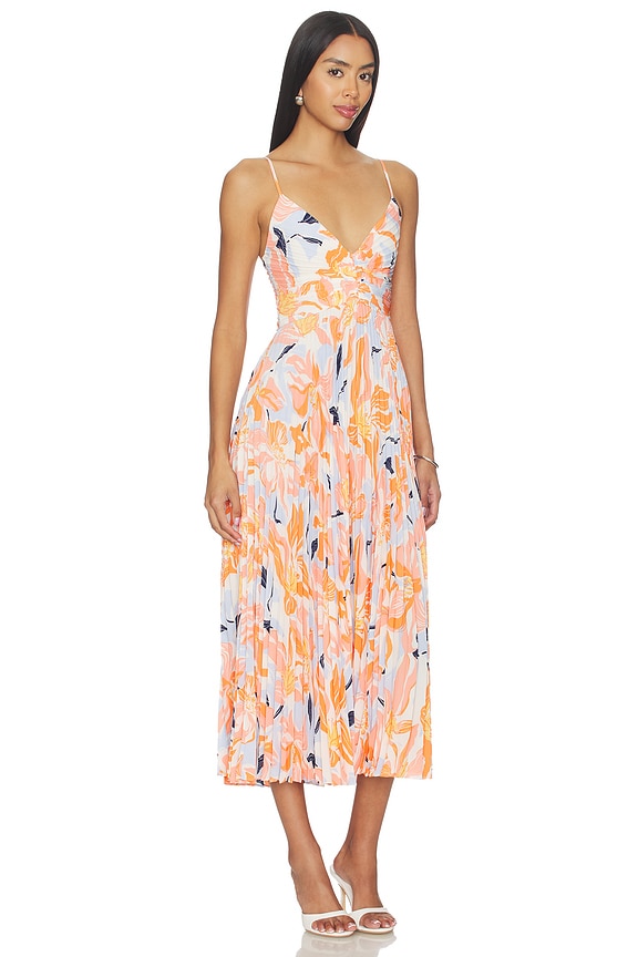 view 2 of 4 VESTIDO BLYTHE in Orange Blue Floral